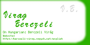 virag berczeli business card